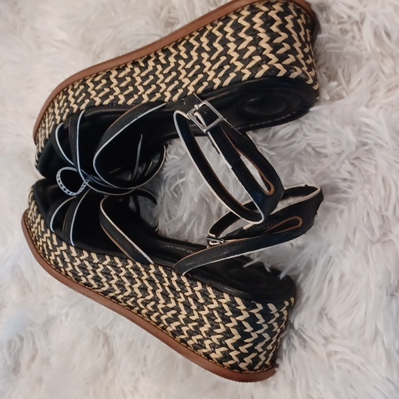 Antonio Melani Hazelle Strappy Woven Platform Wedge Espadrille Sandals Size 10 - Picture 10 of 14